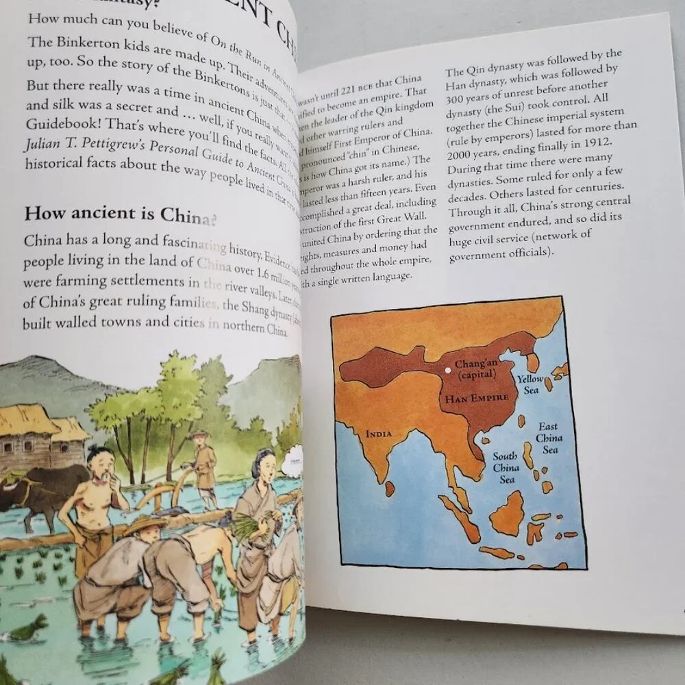 On the Run in Ancient China Time Travel Guides Book Comic Comicbook Children's H